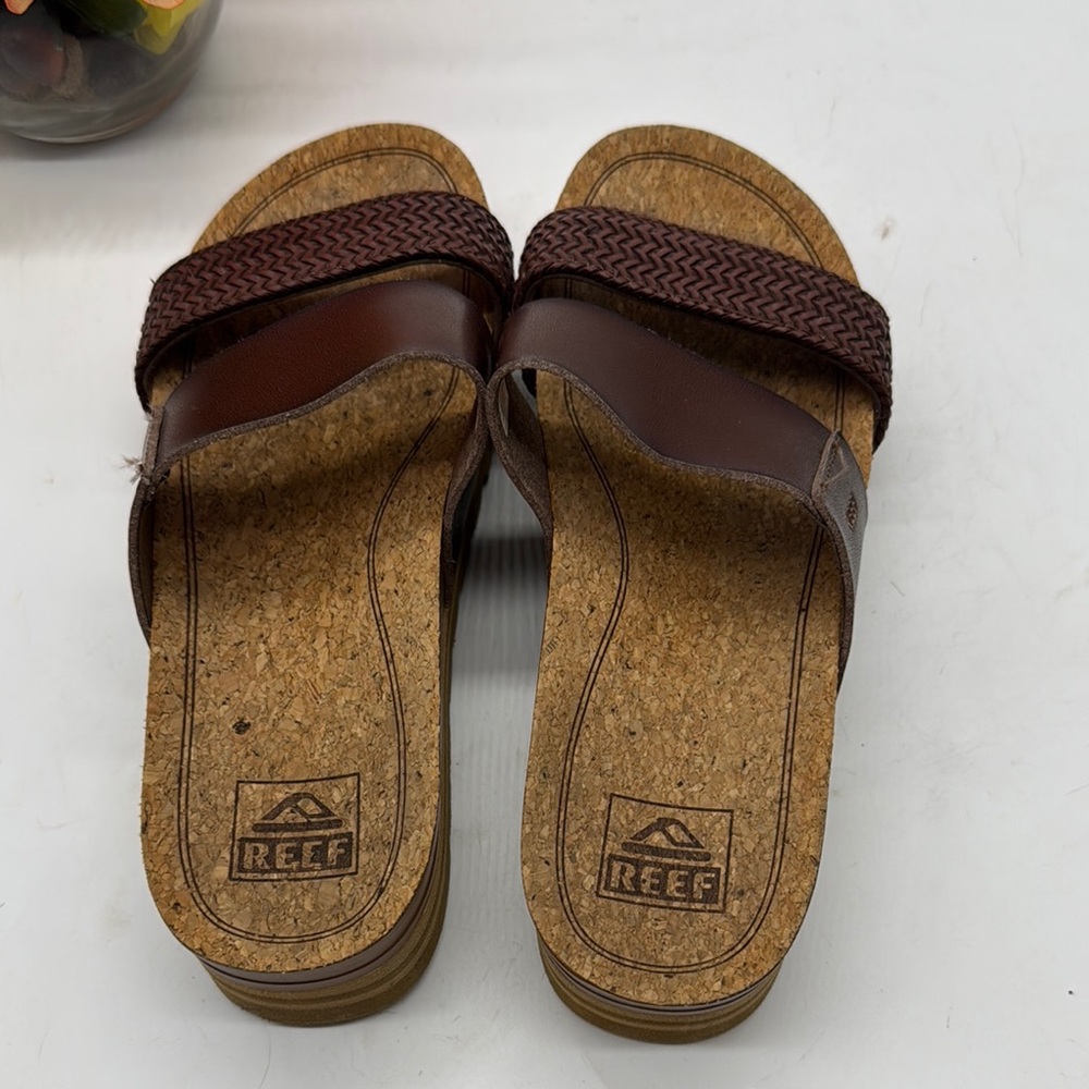 Reef Brown Braided Strap Sandals - Picture 4 of 10